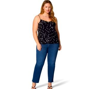 Equipment Layla Black And White Silk Star Cami Top XXLarge
